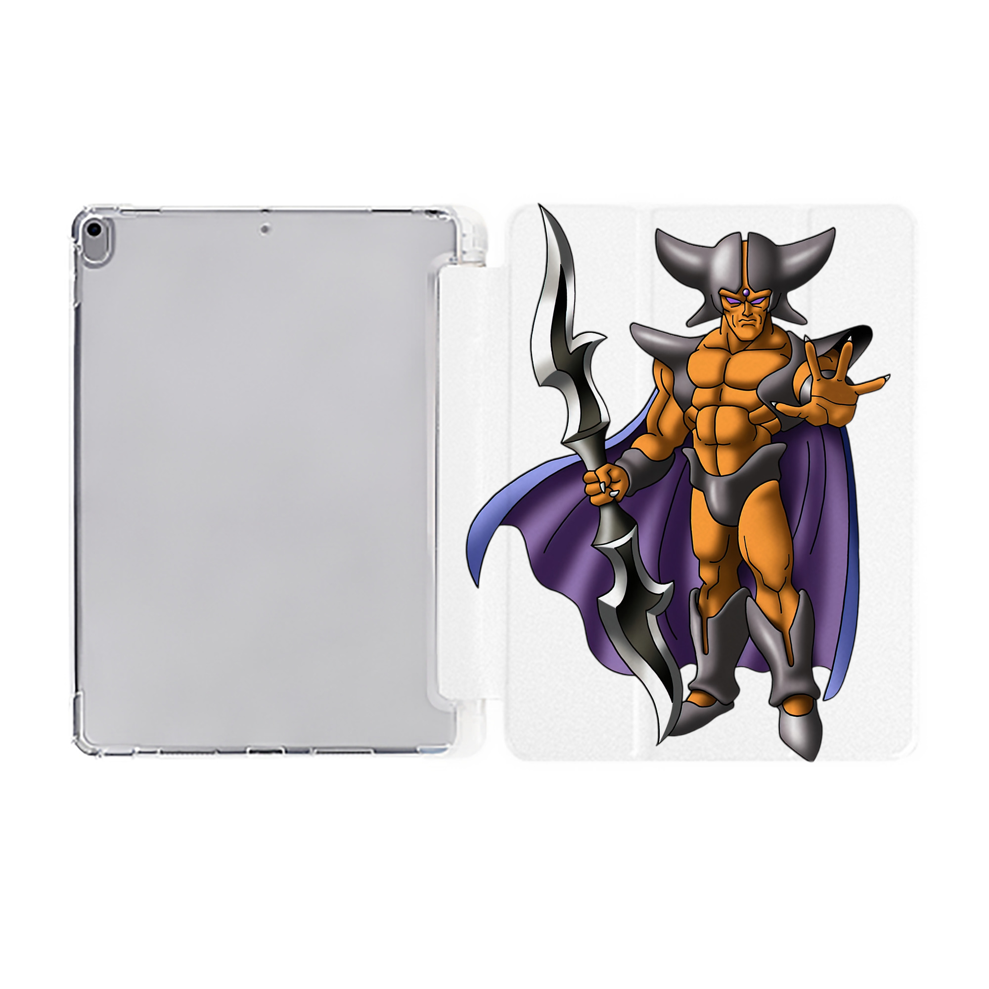 （画像用） ドラゴンクエスト Doragon Kuesuto Dragon Quest IPad ケース ペン収納付き 三つ折りスタンド PUレザー×シリコン 対応機種9.5/10.5/10.9インチ